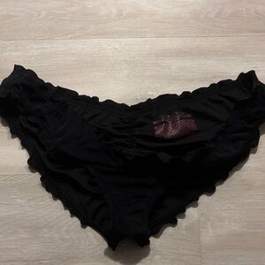 Victoria Secret new Black Ruffled Bikini Bottoms